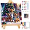 Framed Paint by Numbers Adults- Christmas Paint by Numbers Kit for Adults,Deer Paint by Number on Canvas Animal Acrylic Oil Painting with Frame 12x12inch